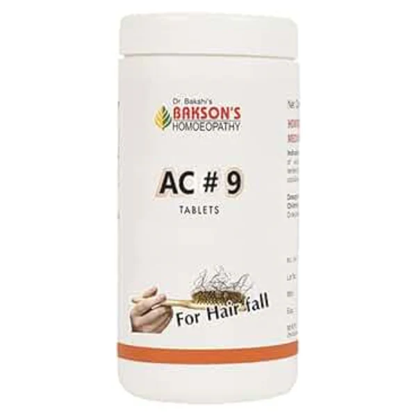 BAKSON'S HOMEOPATHY AC #9 FOR HAIR FALL TABLETS - Image 2