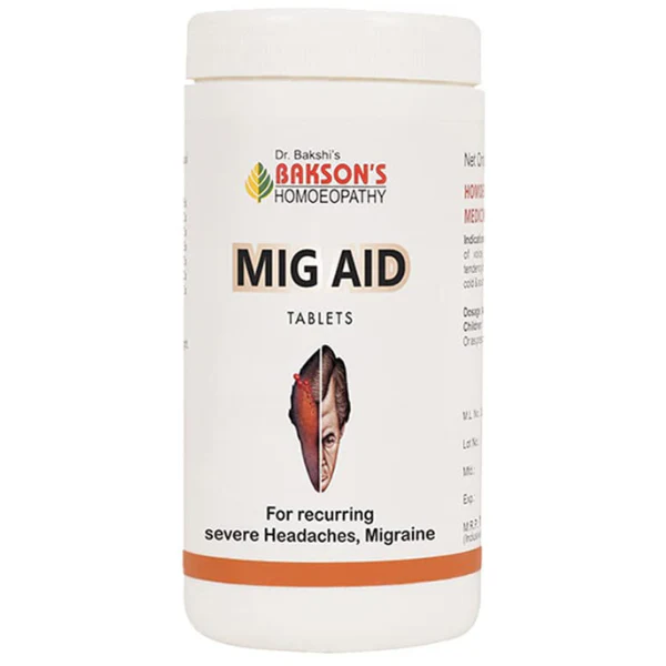 BAKSON'S HOMEOPATHY MIG AID TABLETS - Image 2
