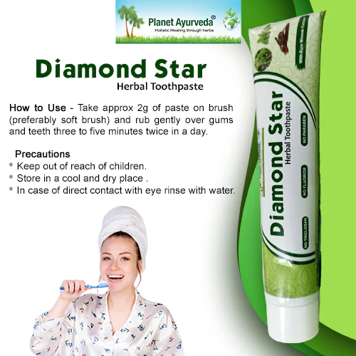 DIAMOND STAR HERBAL TOOTHPASTE (100GM EACH) - Image 4
