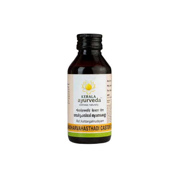 KERALA AYURVEDA GANDHARVAHASTADI CASTOR OIL - PACK OF 5 (100ML EACH)