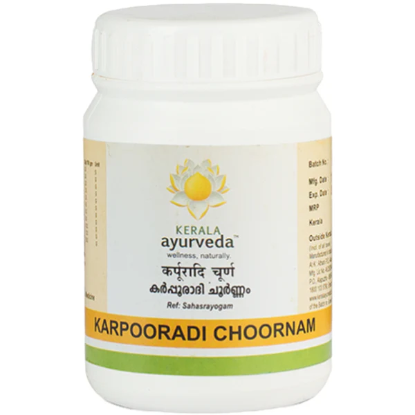 KERALA AYURVEDA KARPOORADI CHOORNAM - PACK OF 6 (50GM EACH)