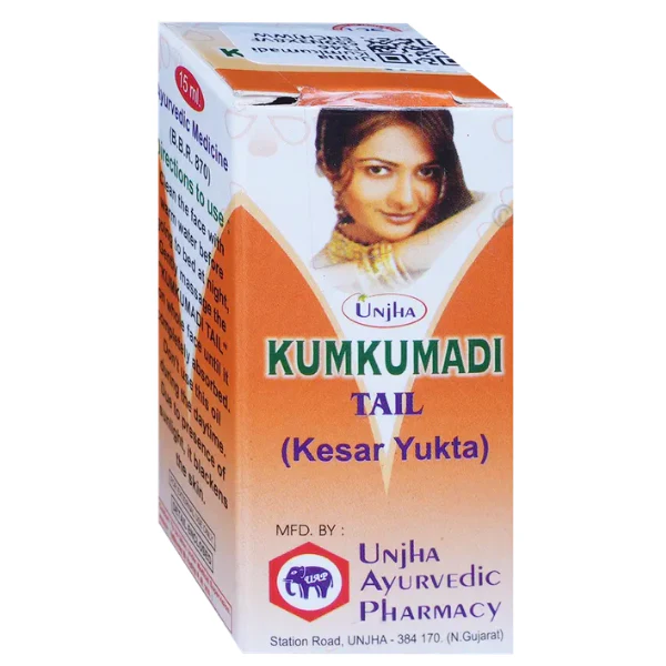 UNJHA KUMKUMADI TAIL (KESAR YUKTA - Pack of 3 - 15 ML Each)